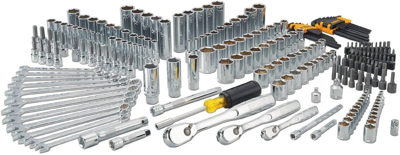 Dewalt Juego de herramientas mecánicas + Kit Taladro Atornillador y Llave de Impacto Inalámbrico 20V MAX* DCK240C2
