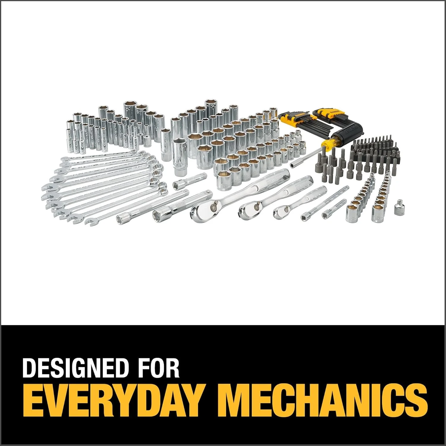 Dewalt Juego de herramientas mecánicas + Kit Taladro Atornillador y Llave de Impacto Inalámbrico 20V MAX* DCK240C2
