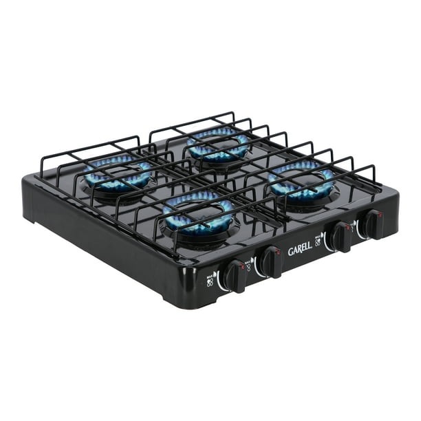 Estufa Parrilla de Gas de Mesa Garell PM4QC-N 4 quemadores