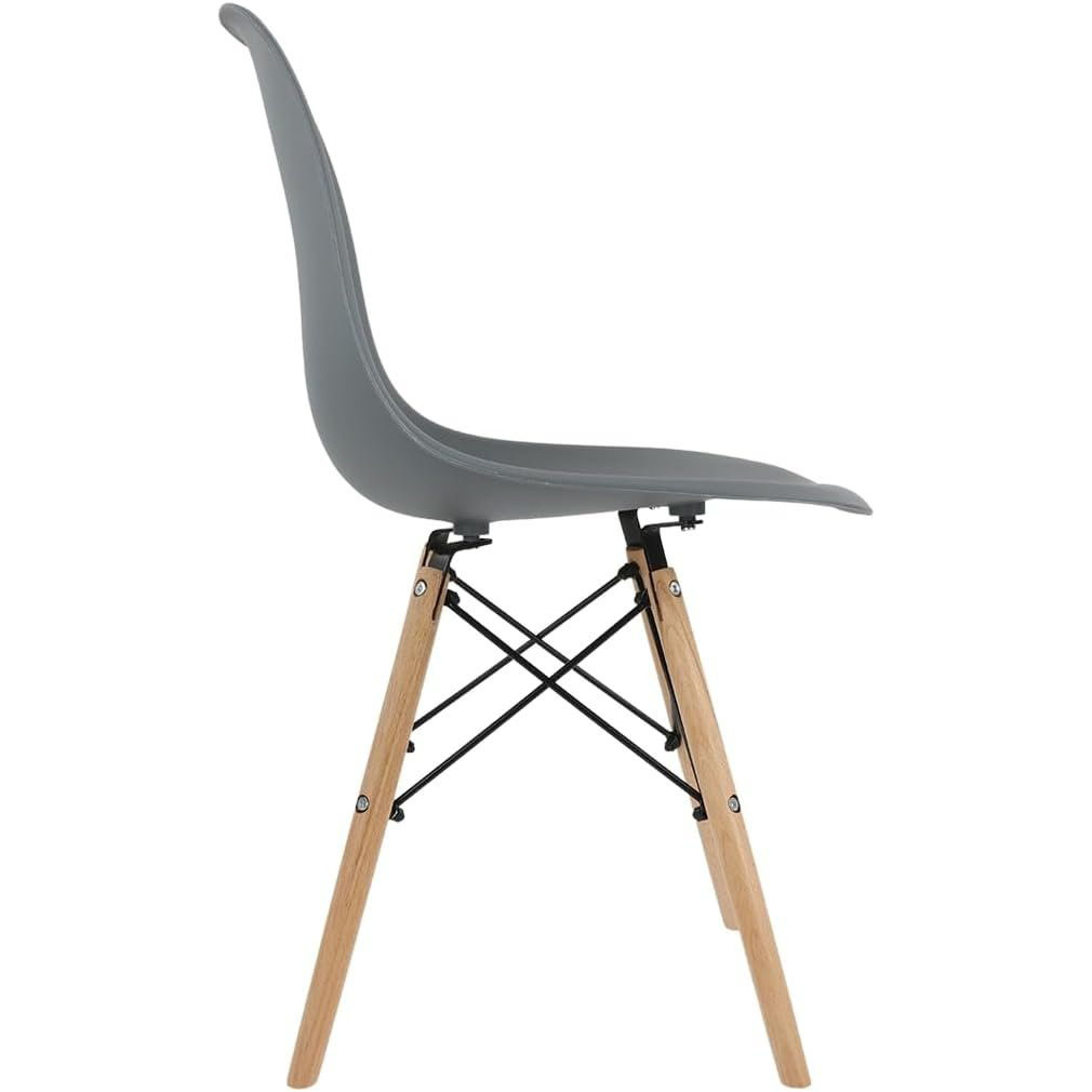 GAON. 4 Sillas Eames Modernas Minimalistas |Ergonómicas Ideales para Comedor Restaurantes y Cocinas (Negro.)