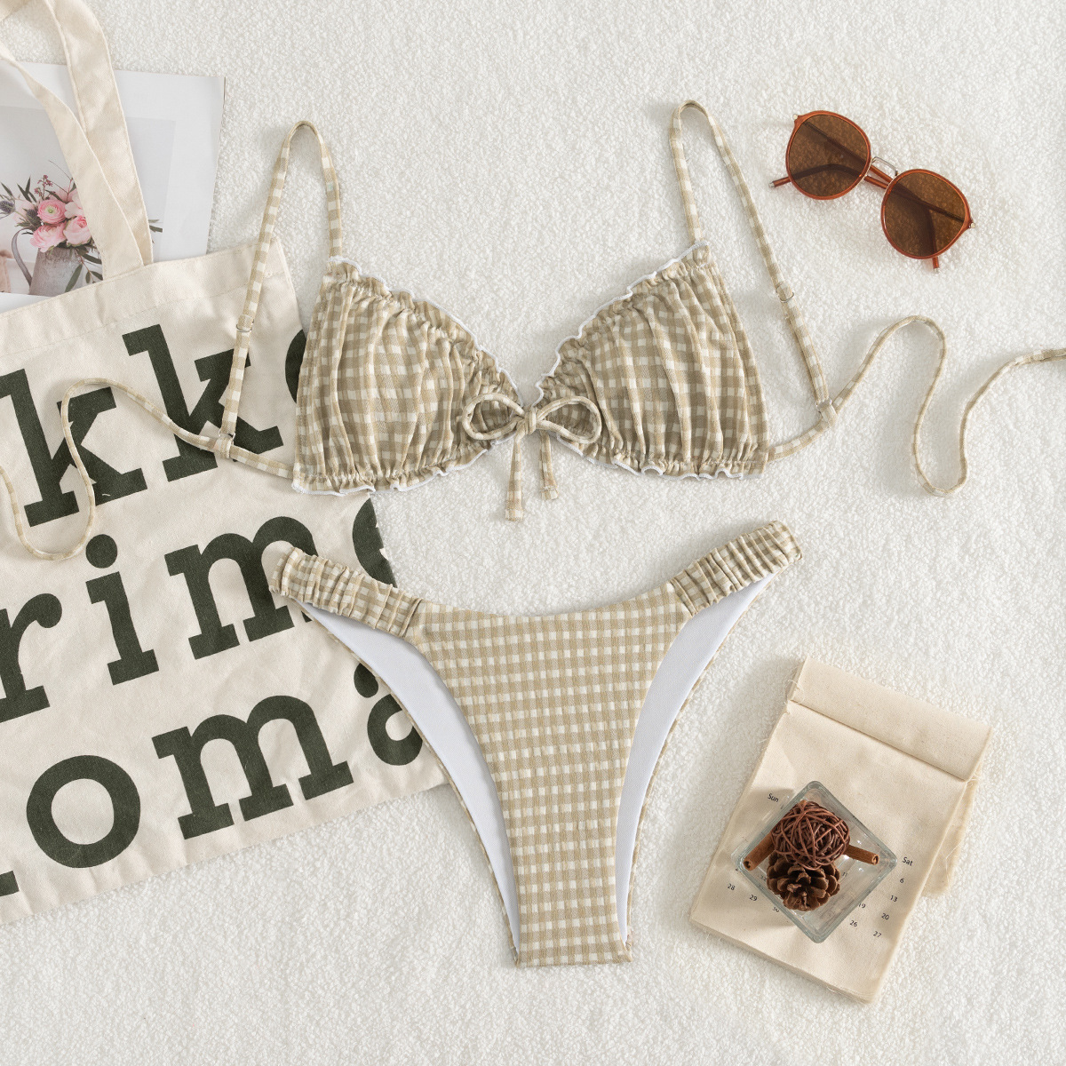 🌸 Spitzenbesetzter Bikini für Strand & Thermalbad | Sexy, figurbetontes Urlaubs-Zweiteiler-Set 👙✨