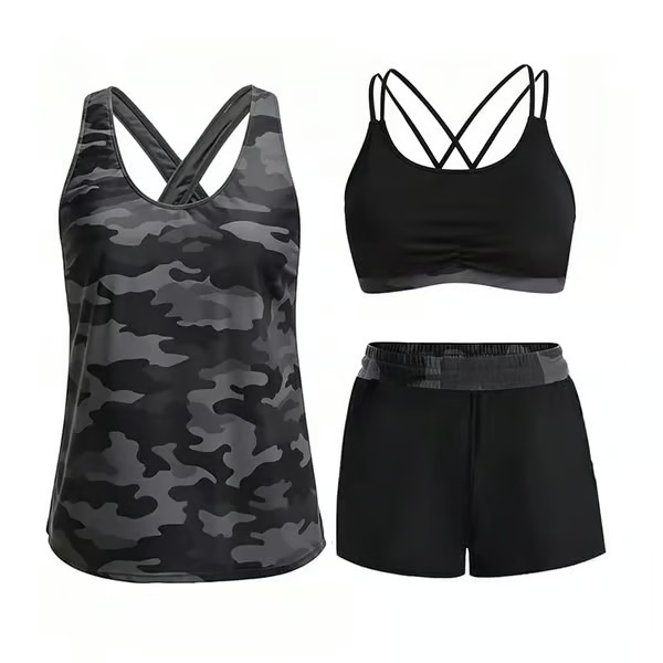⏰NUR NOCH 49 % RABATT – 3-teiliger Tankini mit Shorts 🔥
