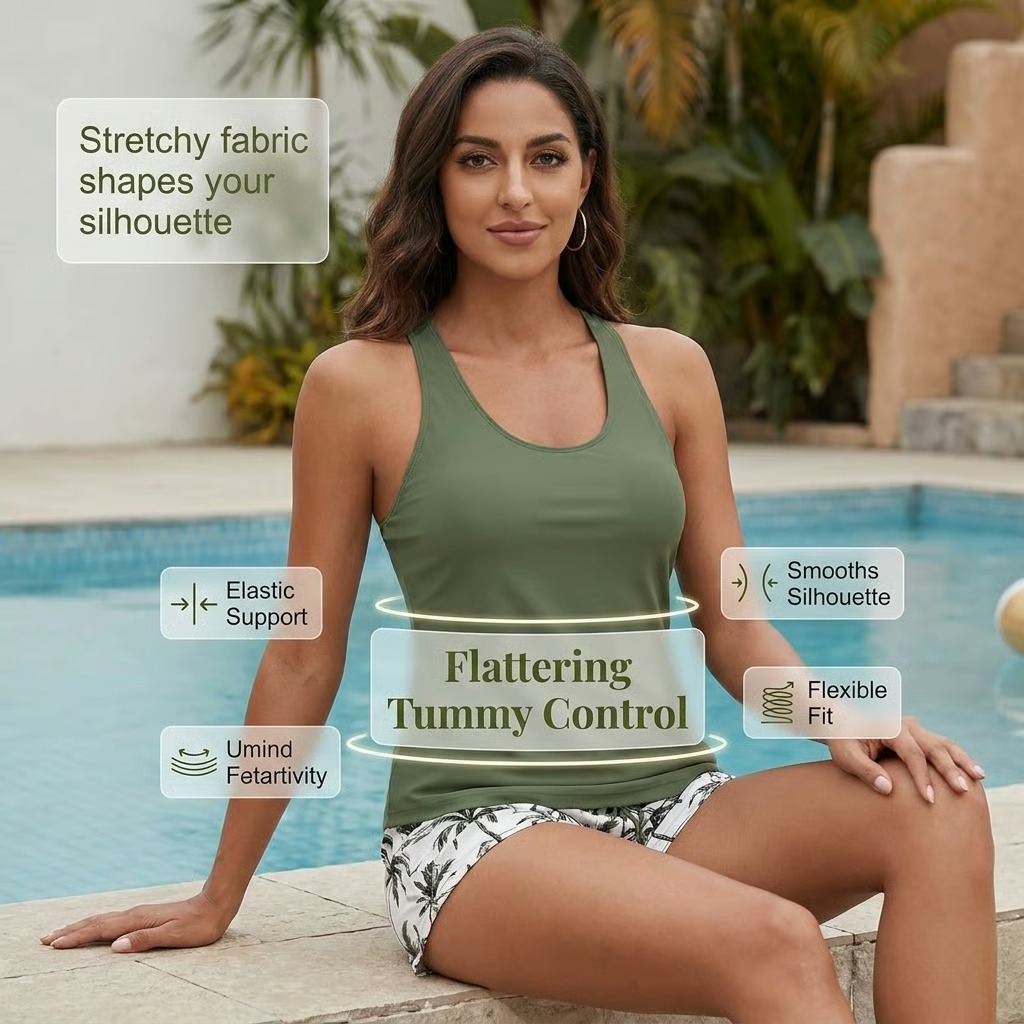 ⏰NUR NOCH 49 % RABATT – 3-teiliger Tankini mit Shorts 🔥