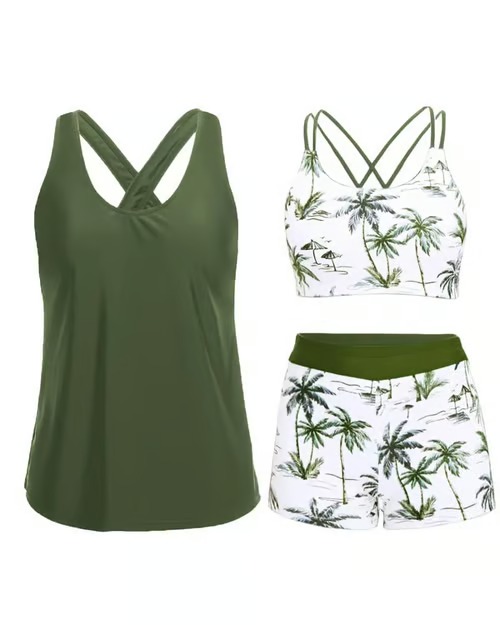 ⏰NUR NOCH 49 % RABATT – 3-teiliger Tankini mit Shorts 🔥