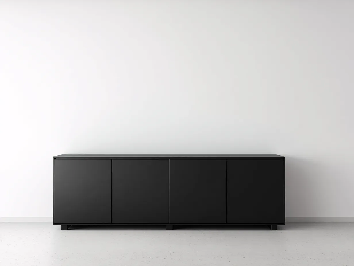 Dielenschränke-Holz-176 x 40 x 64 cm-Schwarz-Minimalistisches Design-Dolenlystudio