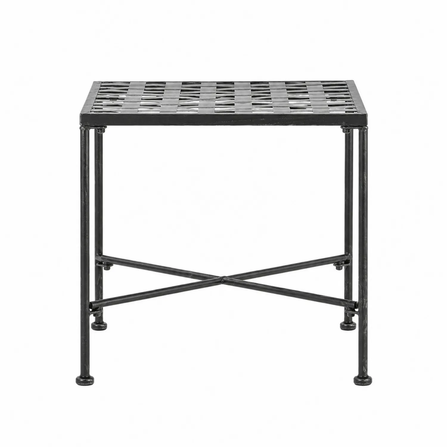 Mesa de Acero Negra 60x60x45 cm-Cleavillaaeu
