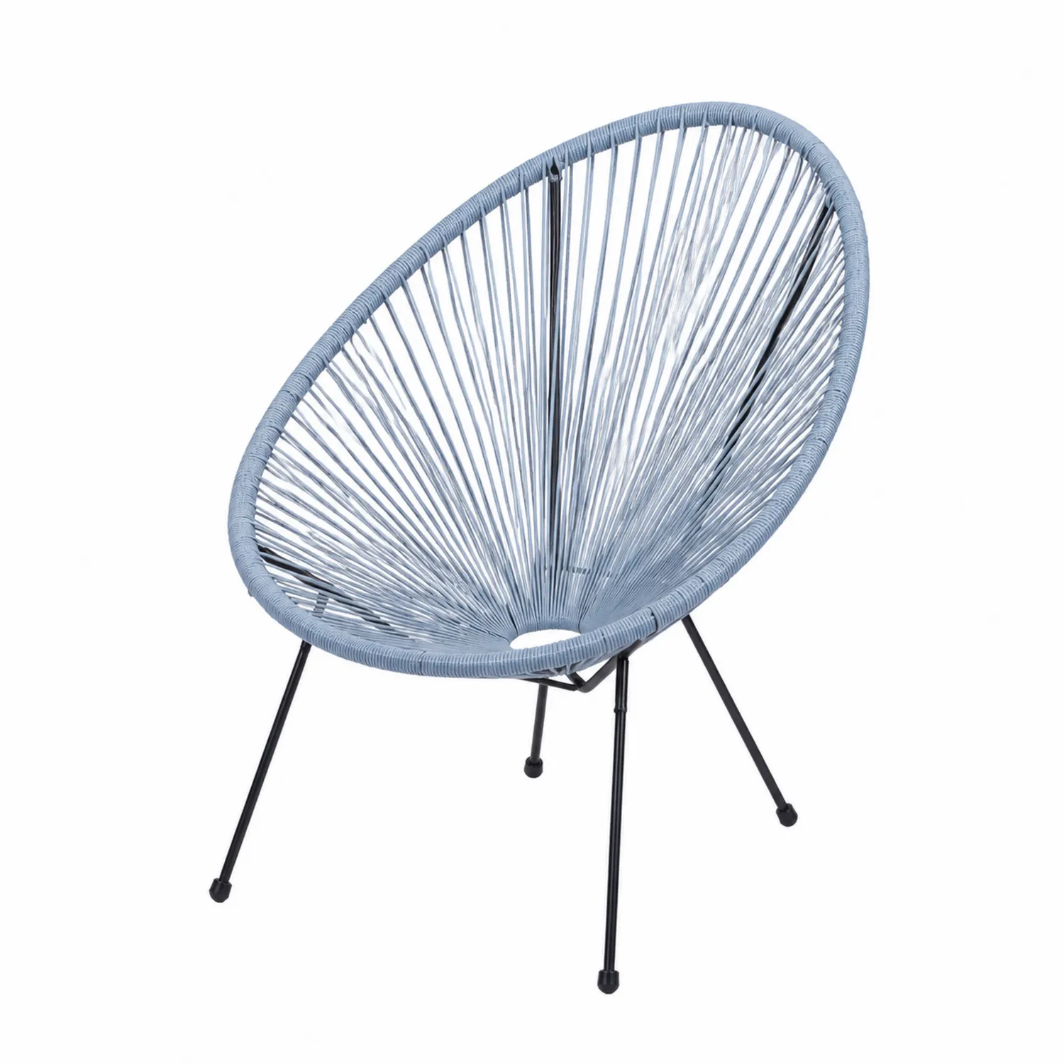 Silla Acapulco de Acero y PVC Azul-Cleavillaaeu
