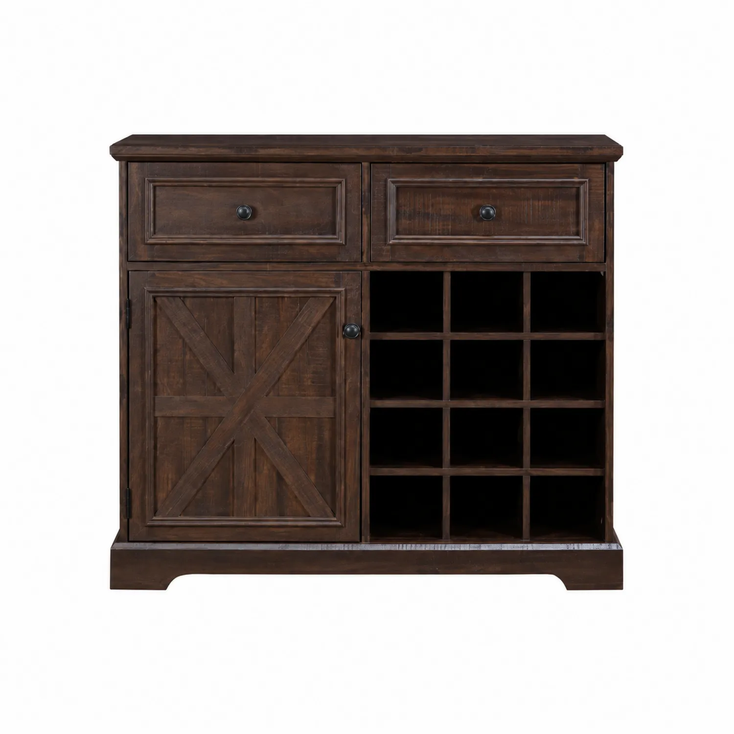 Botellero de Madera de Pino Marrón 105x85x40 cm-Cleavillaaeu