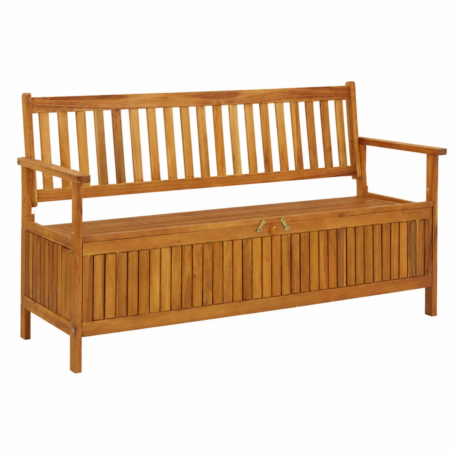 Banco Exterior de Madera de Acacia con Almacenamiento-Cleavillaaeu