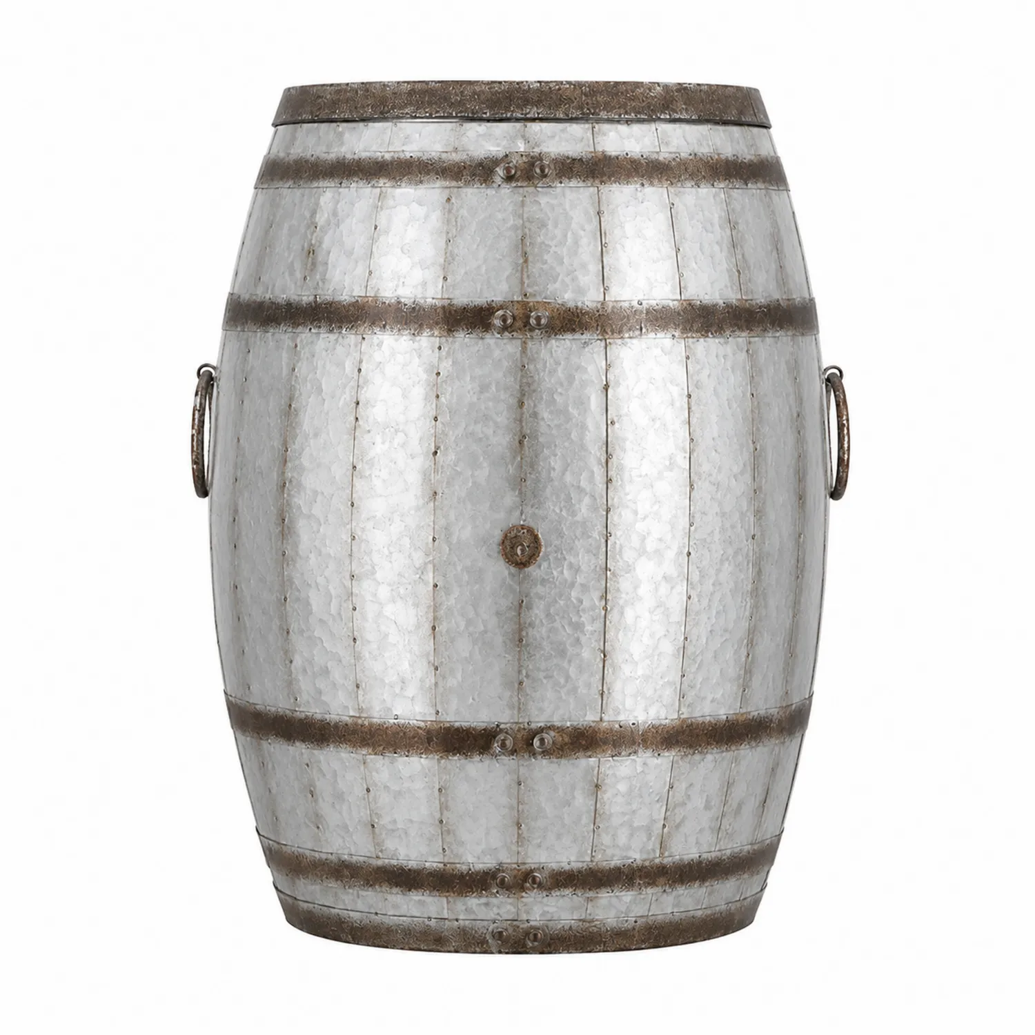 Mesa auxiliar de chapa de acero galvanizado 48 cm-Cleavillaaeu