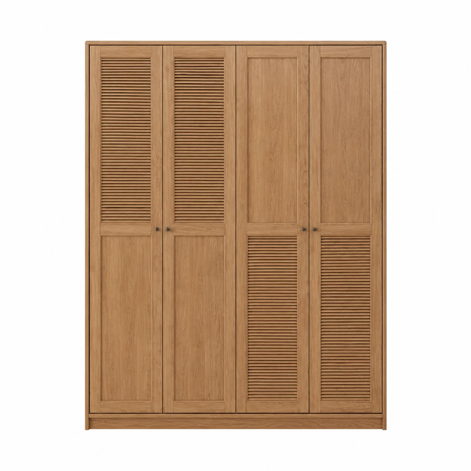 Armario de madera maciza de cuatro puertas-Cleavillaaeu
