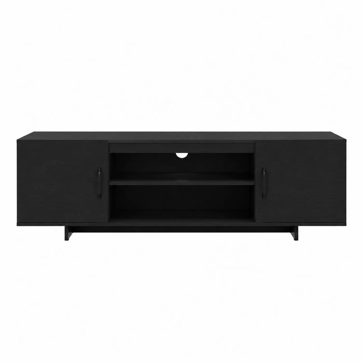 Mueble para TV de MDF con puertas y estantes 180x40x45 cm-Cleavillaaeu