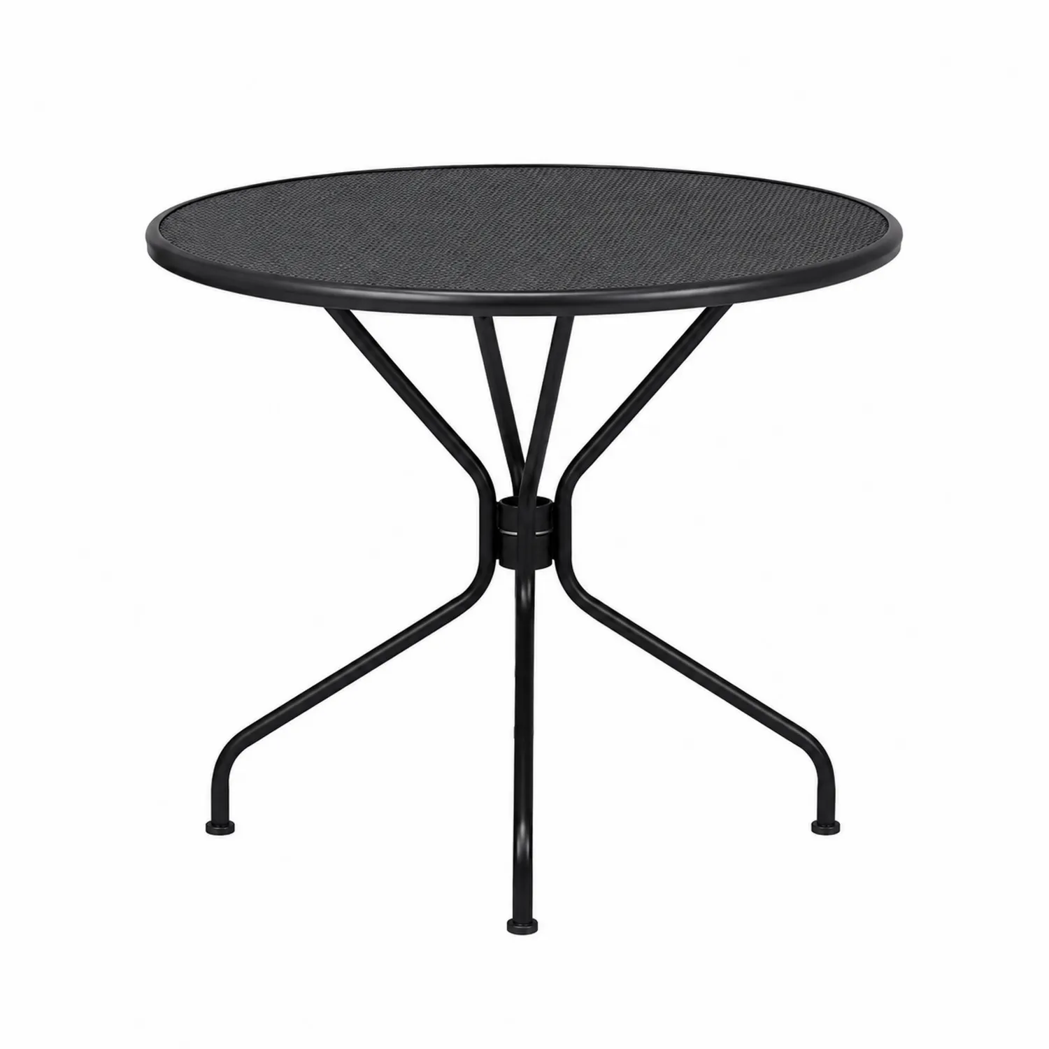 Mesa redonda de acero para exterior 75x80 cm Negro-Cleavillaaeu