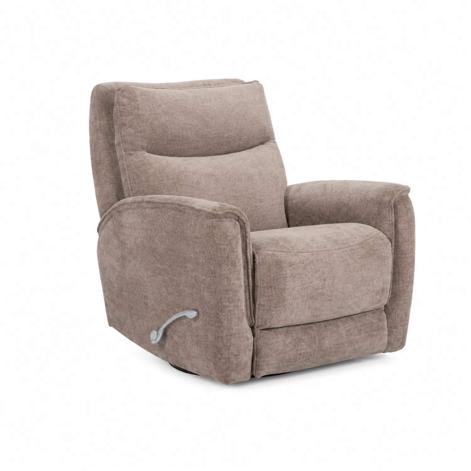 Sillón reclinable de tela beige con estructura de madera-Cleavillaaeu