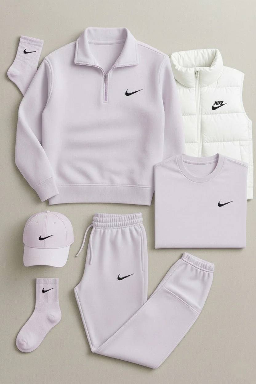 ™ Winter Set – Fleece Tracksuit + Logo T-Shirt + Winter Puffer Jacket