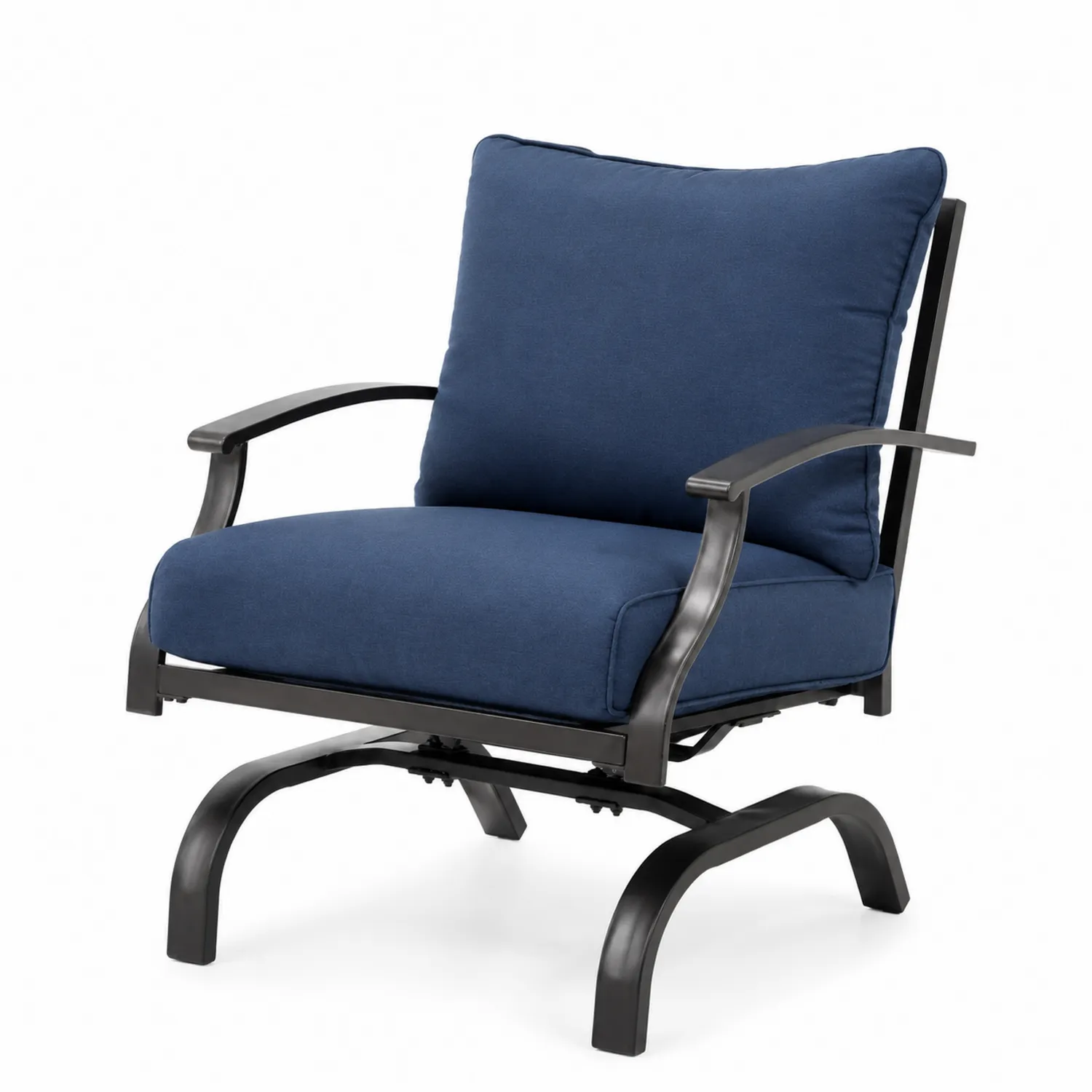 Sillón de exterior azul de aluminio 80x75x90 cm-nestlumichic
