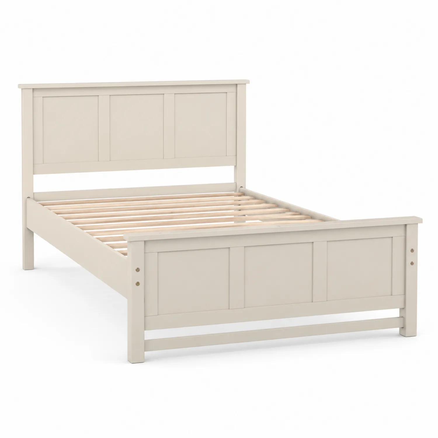 Cama doble de madera Beige 200x160 cm-nestlumichic