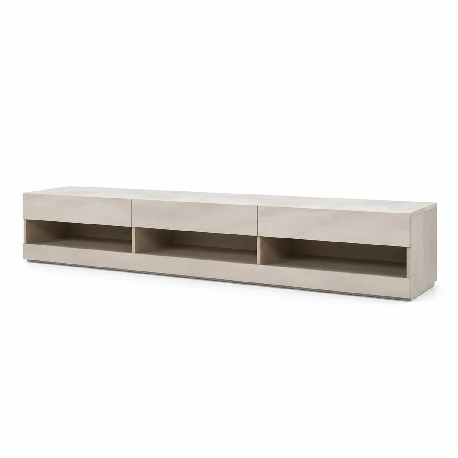 Mueble de TV de MDF Beige con Almacenamiento Abierto-nestlumichic
