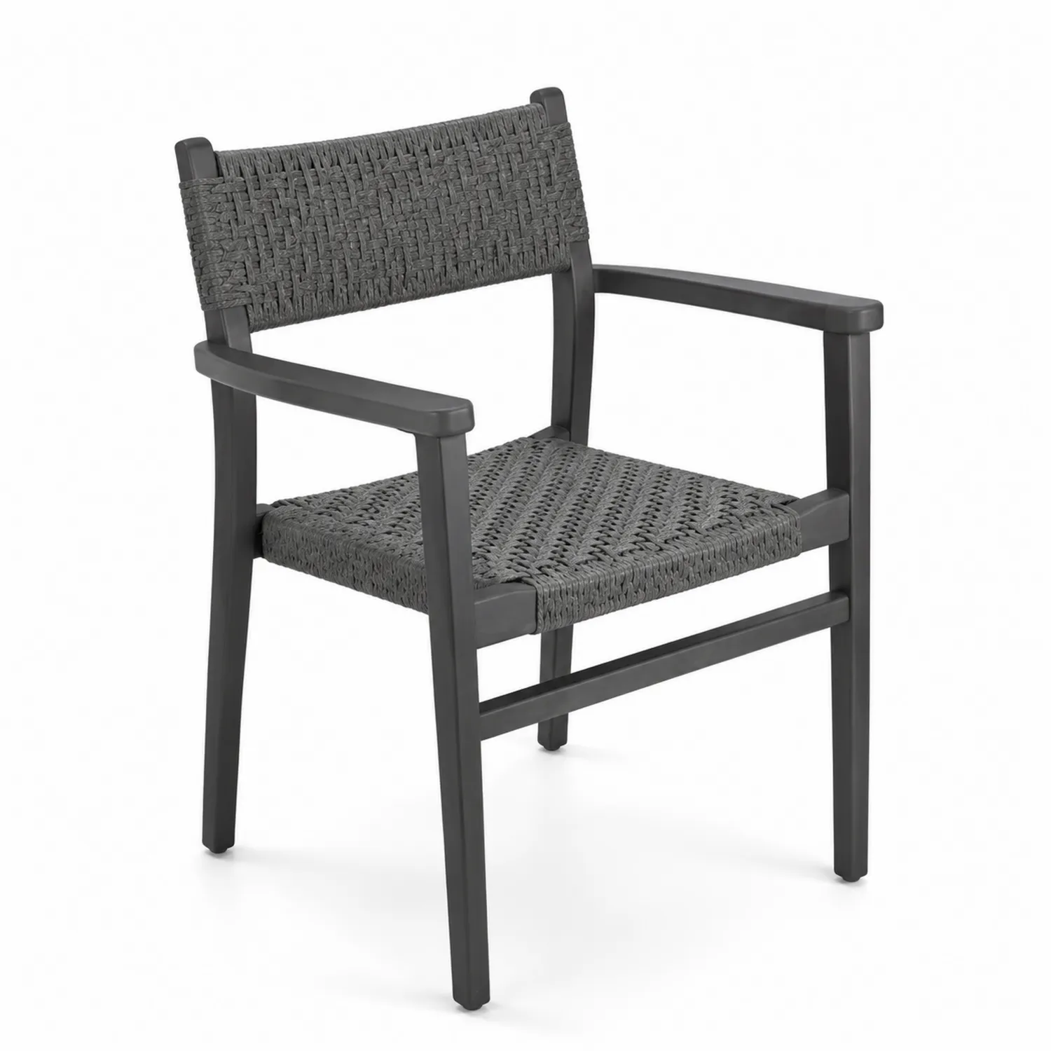 Silla de Aluminio y Cuerda Sintética Gris-nestlumichic