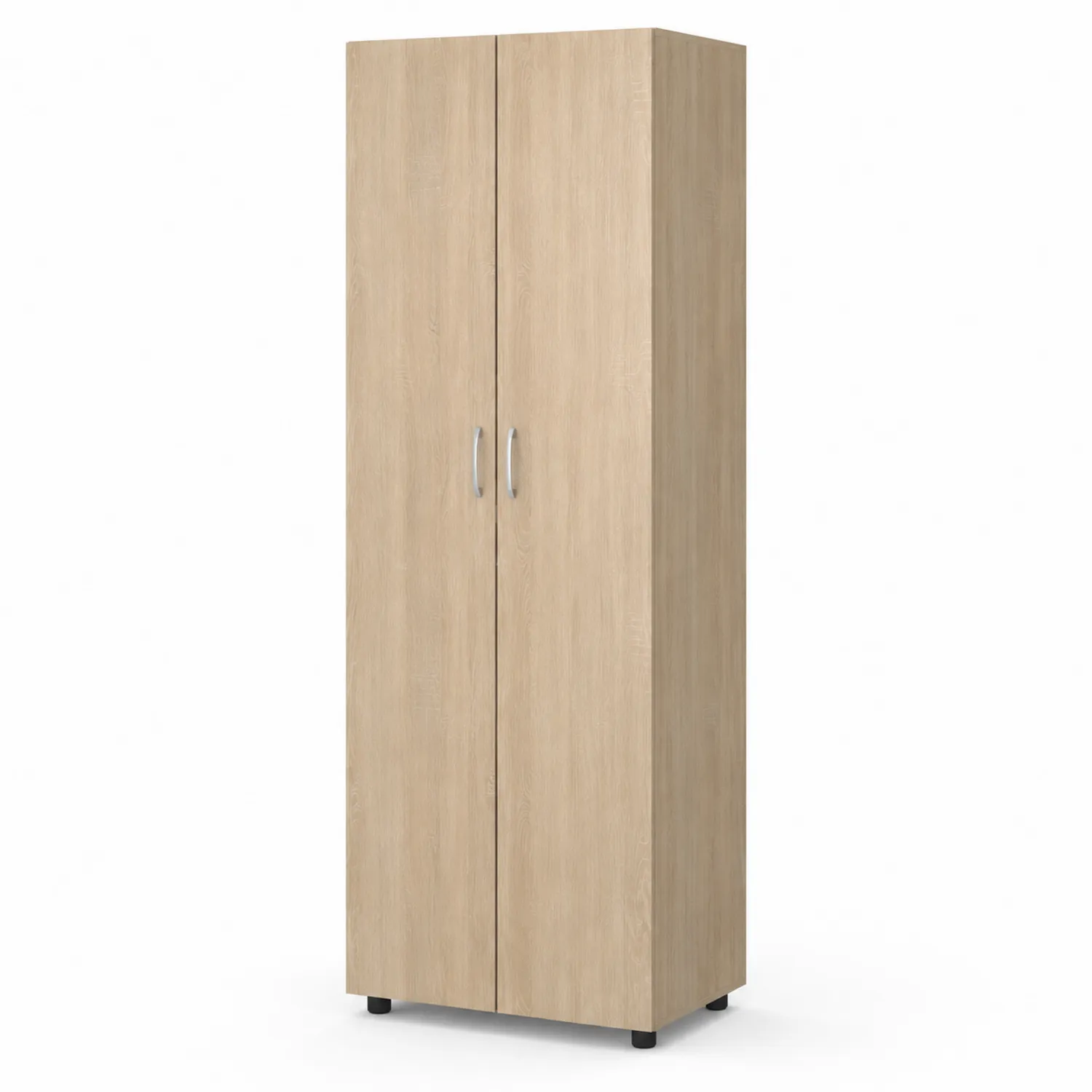 Armario de 2 puertas de madera aglomerada color Roble Claro-nestlumichic