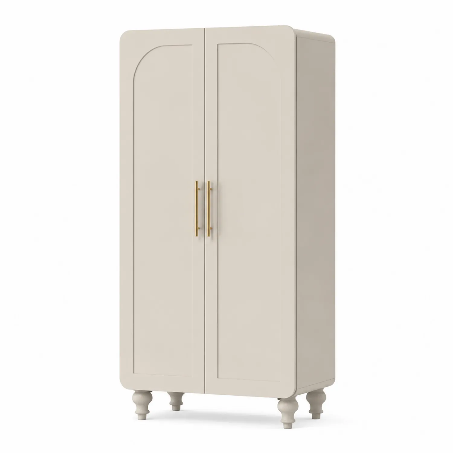 Armario de madera con dos puertas Beige-nestlumichic