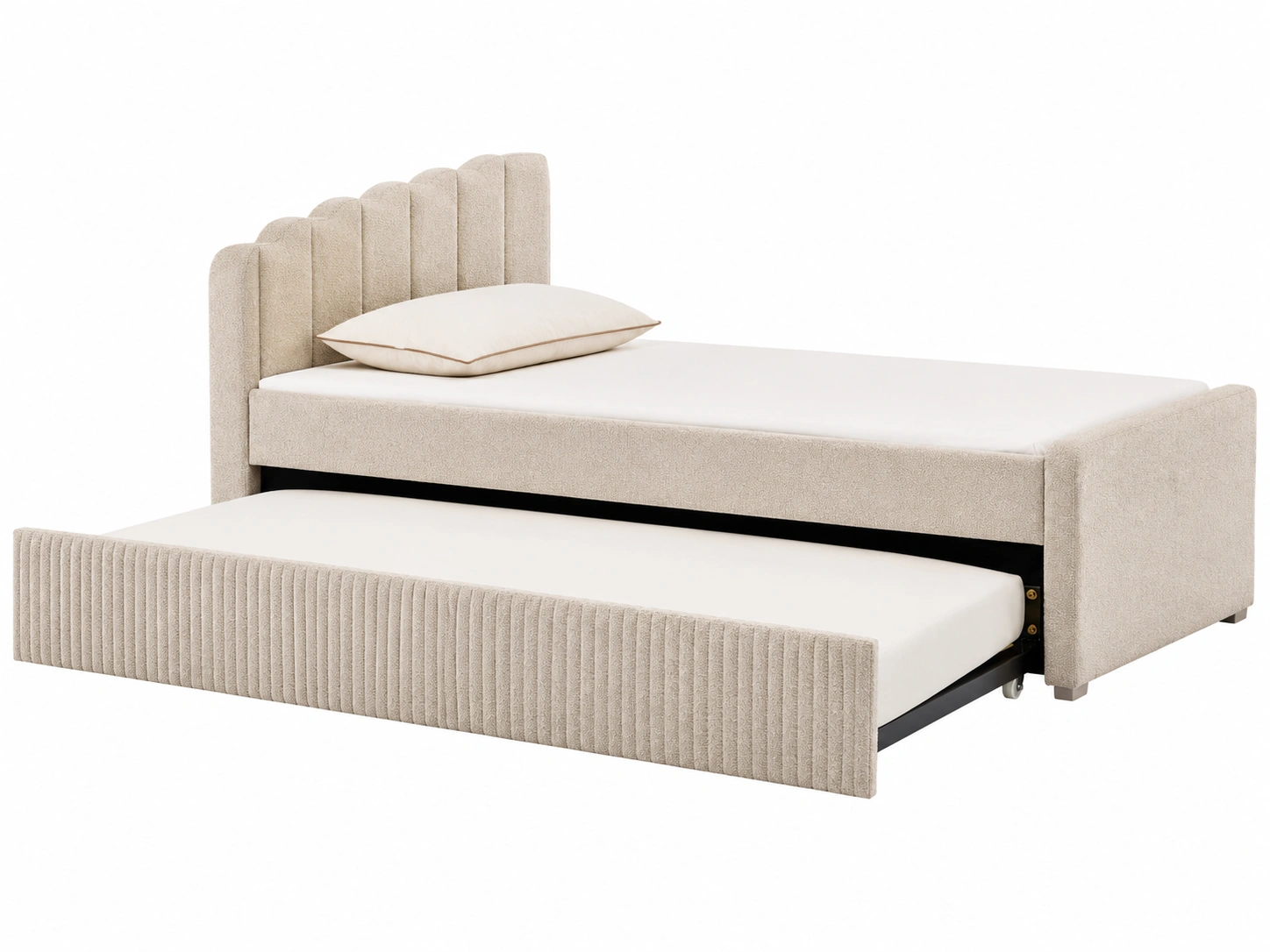 Cama nido Beige claro con cabecero curvo-ardenvora
