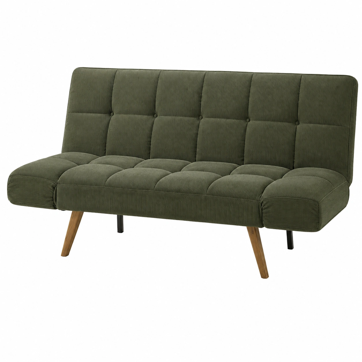 Sofa Cama Minimalista Verde Oscuro-hovessia