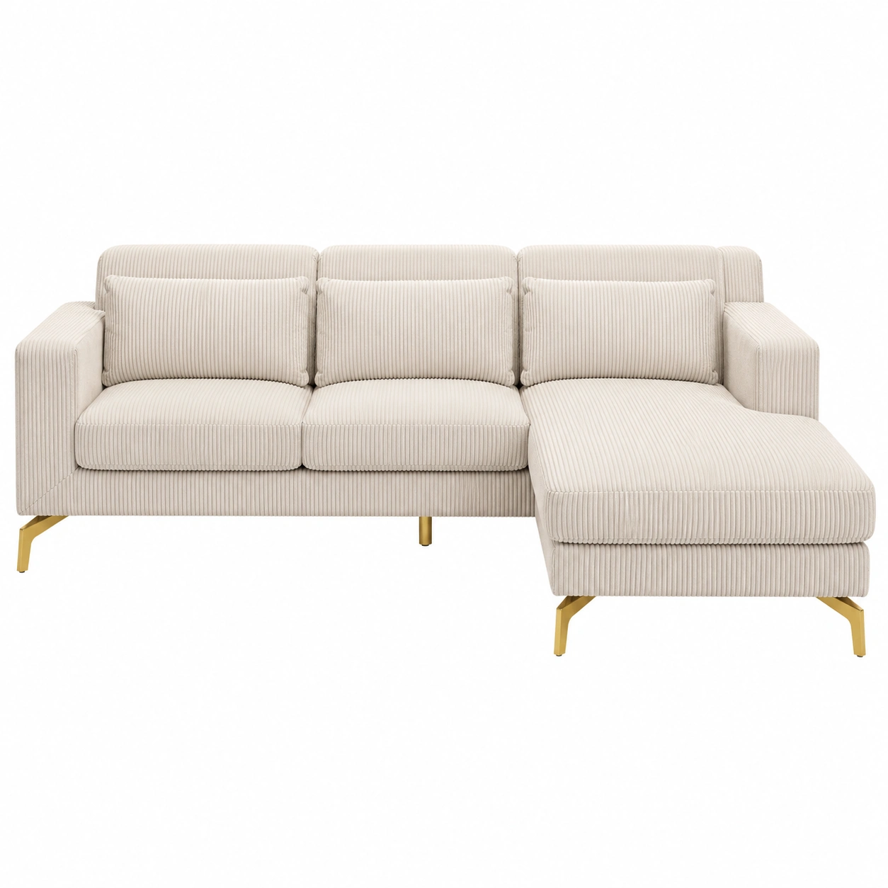 Sofa Chaise Longue Beige-hovessia