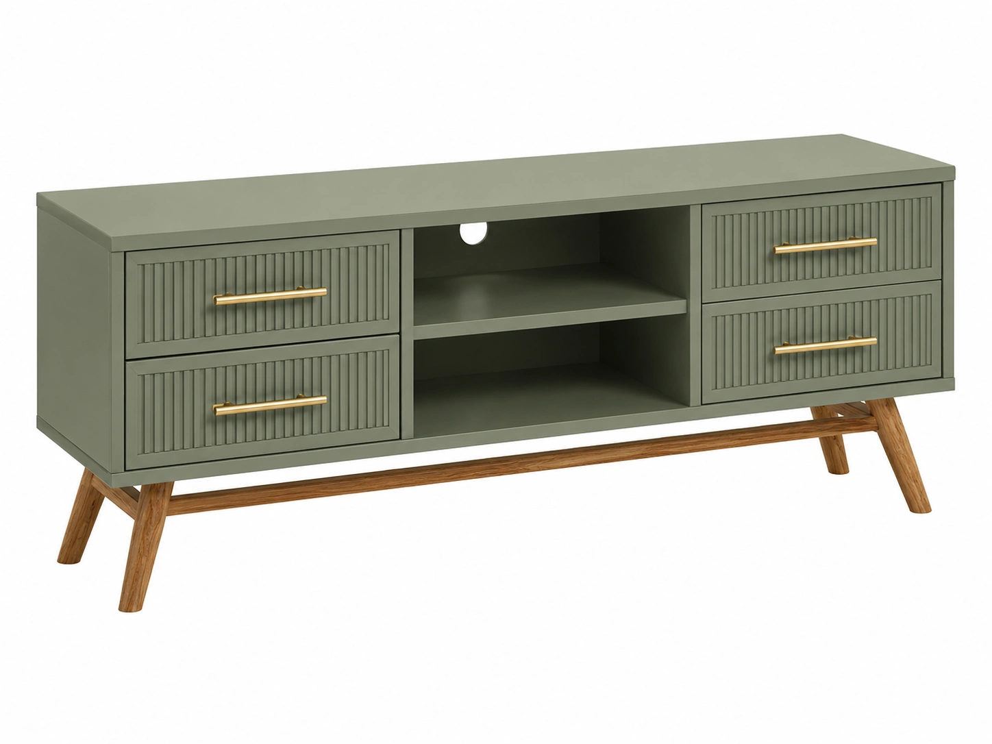 Mueble TV con cajones Verde oliva-hovessia