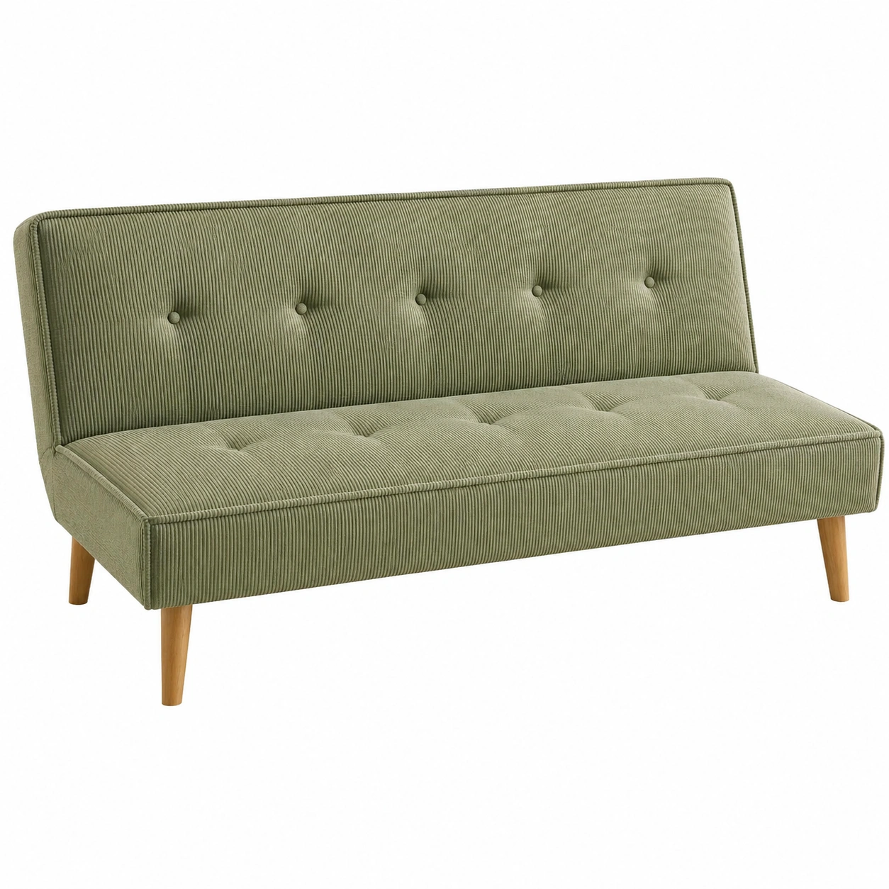 Sofa Cama Verde Oliva Minimalista-hovessia