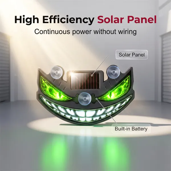 Solar Devil Eye LED Car Warning Light