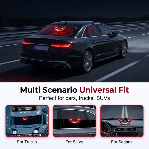 Solar Devil Eye LED Car Warning Light