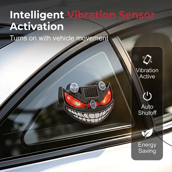 Solar Devil Eye LED Car Warning Light