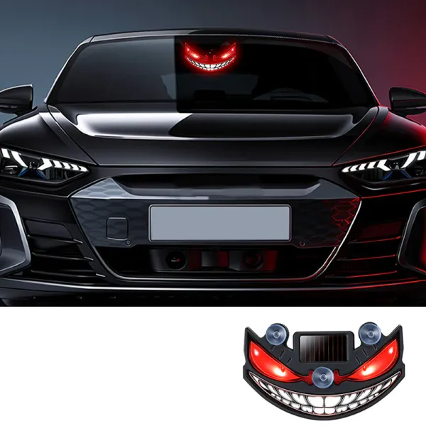 Solar Devil Eye LED Car Warning Light