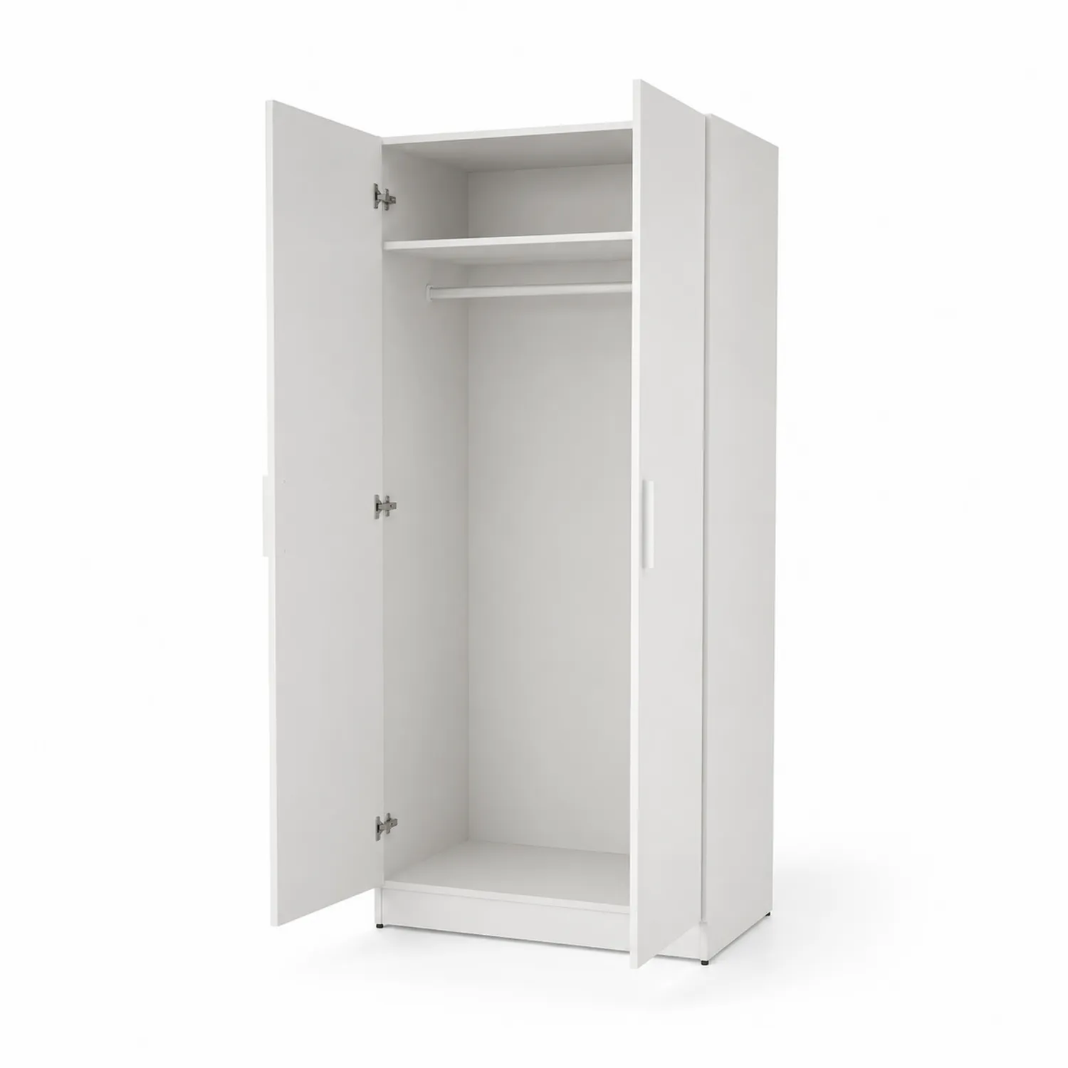 Armario de madera aglomerada blanco 180x80x50 cm