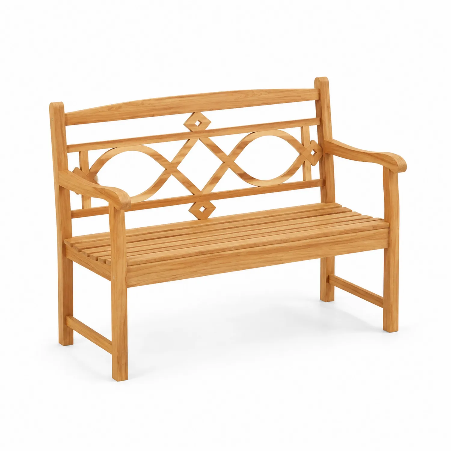 Banco de jardín de madera de teca 120x55x90 cm