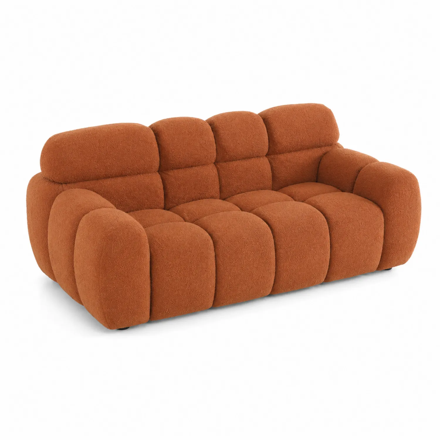 Sofá 3 plazas Tela Naranja 220 cm