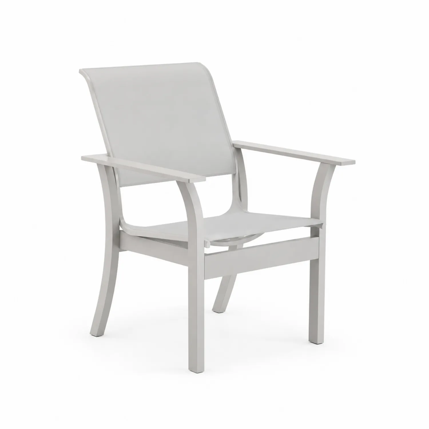 Silla de aluminio y textileno gris