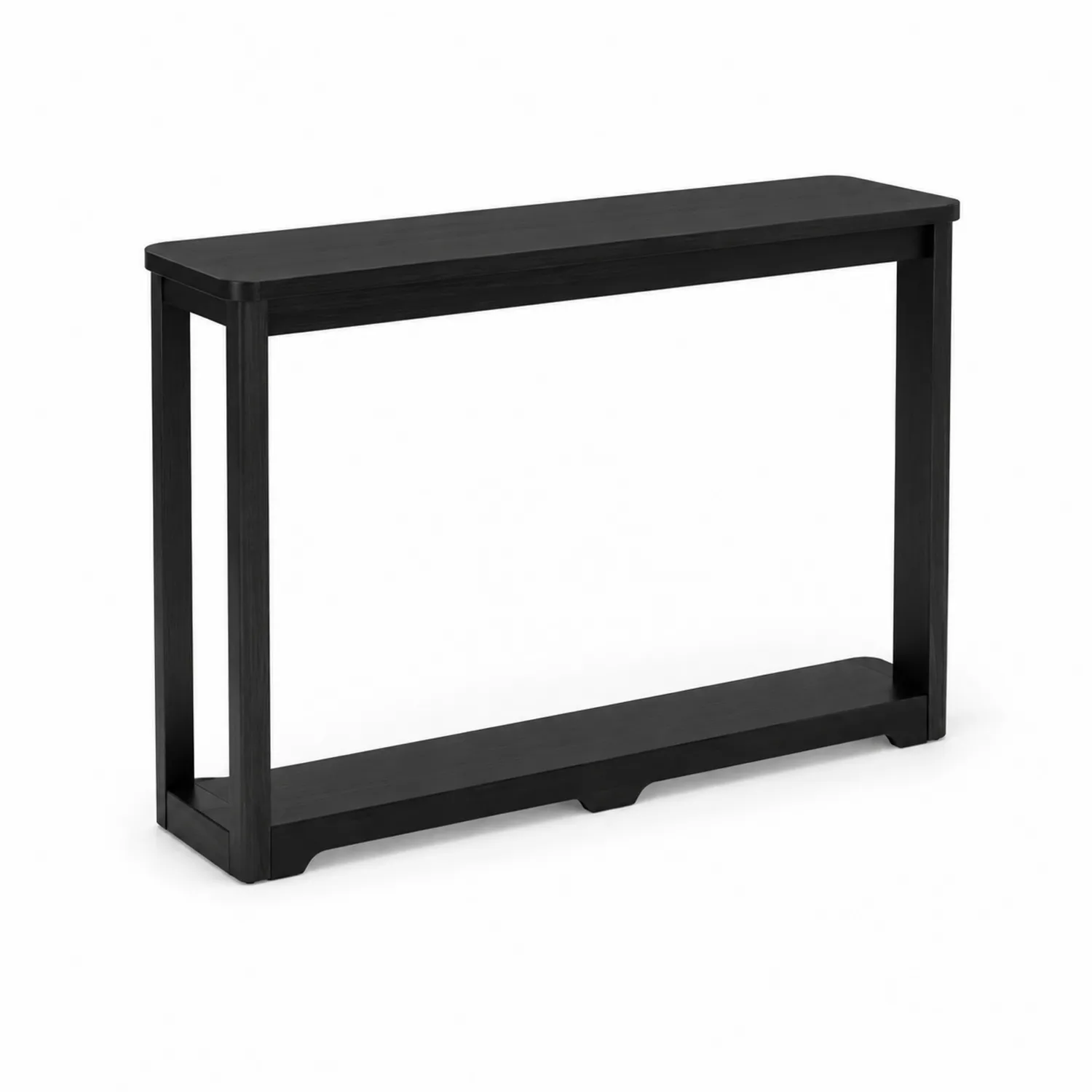 Mesa consola de madera negra 120x30x80 cm