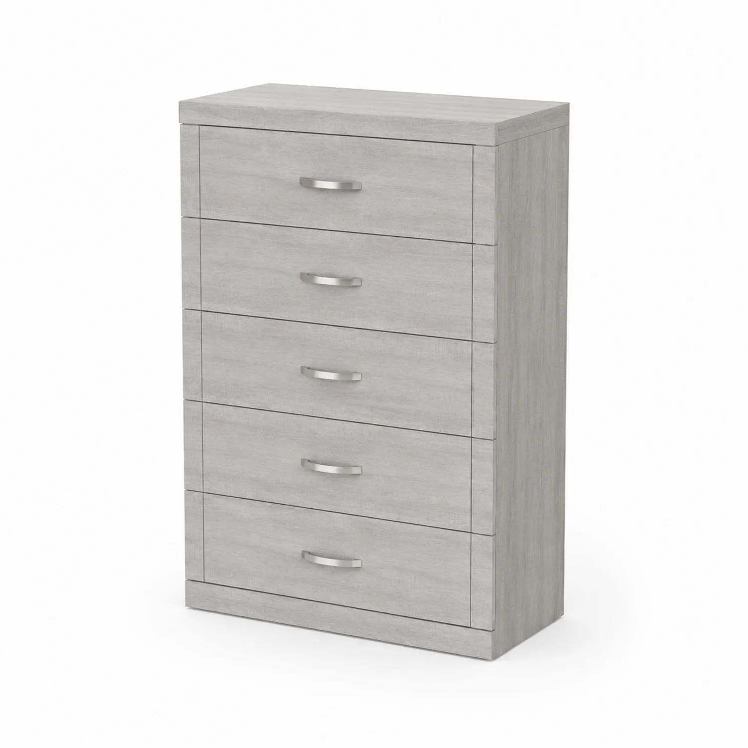 Cómoda de MDF Gris con 5 Cajones