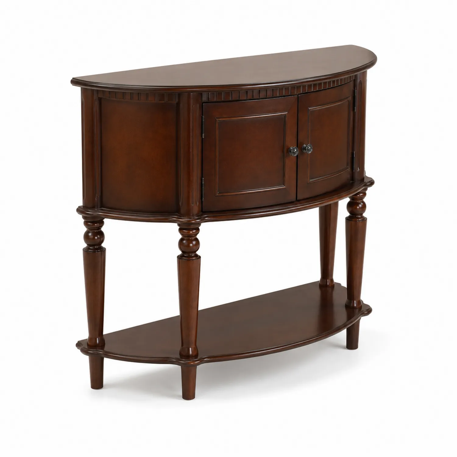 Aparador de Madera de Caucho Marrón con Puertas