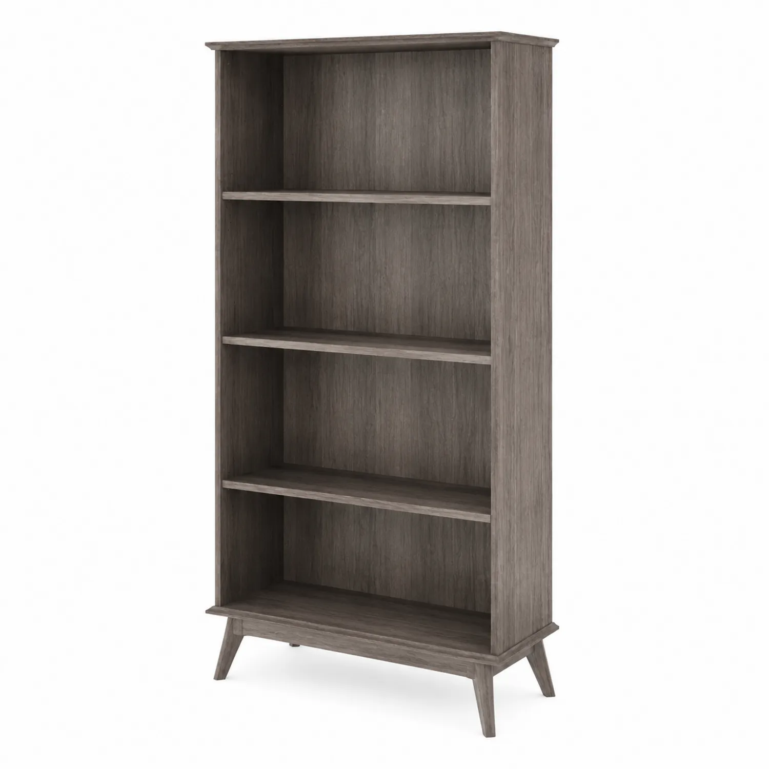 Estantería de MDF de 4 Estantes Gris 180 cm Altura