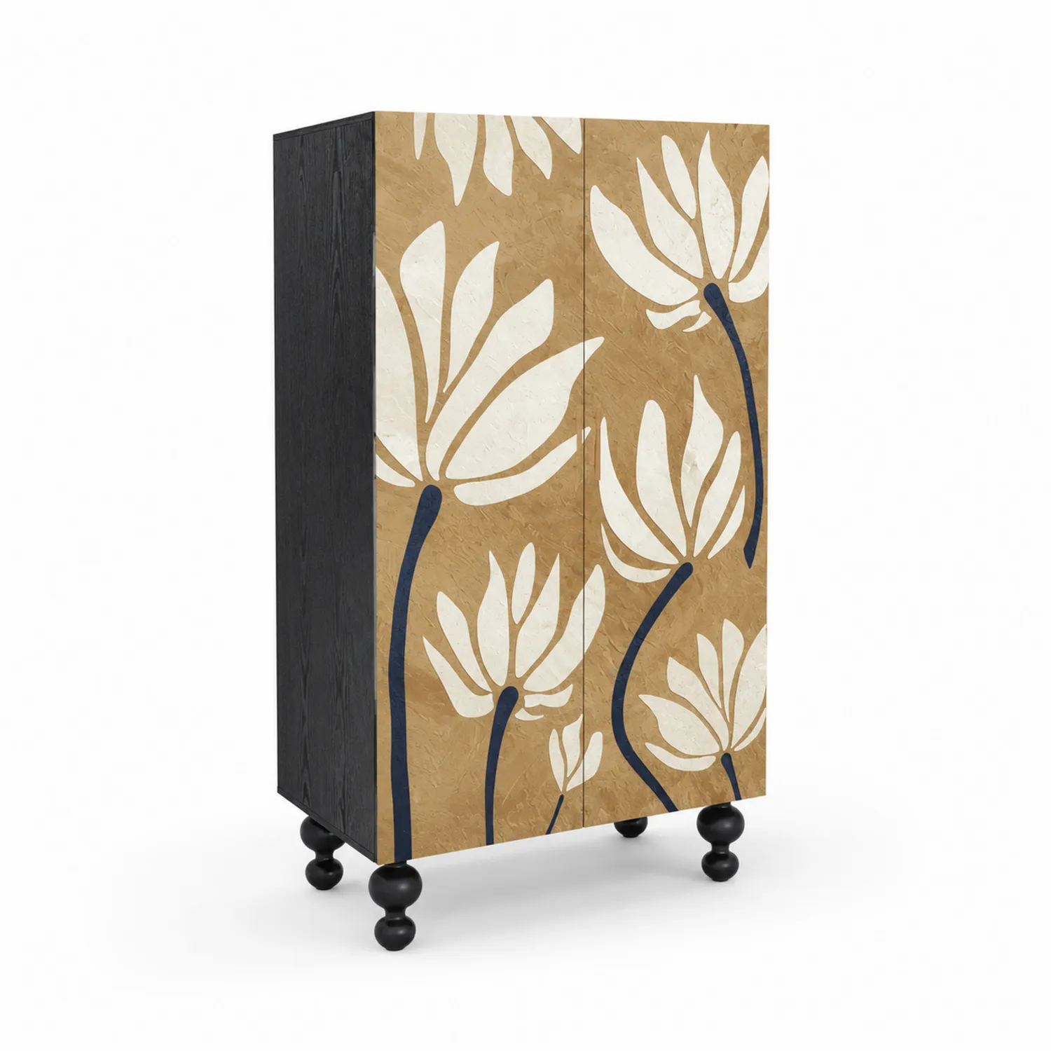 Armario de Madera con Diseño Floral