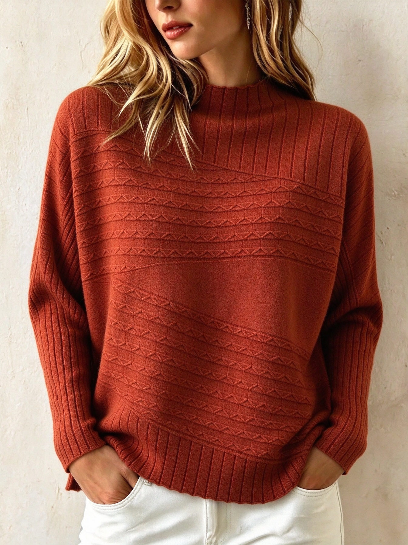 Women's Casual Soft Cashmere Sweater Top