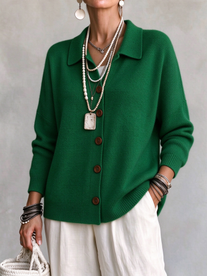 Women Casual Comfy Button Cardigan Cashmere Jacket
