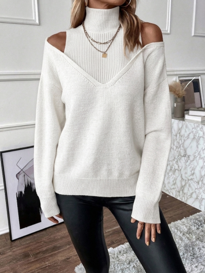 FALL SALE🔥 Women's Casual Stand Collar Cashmere Sweater