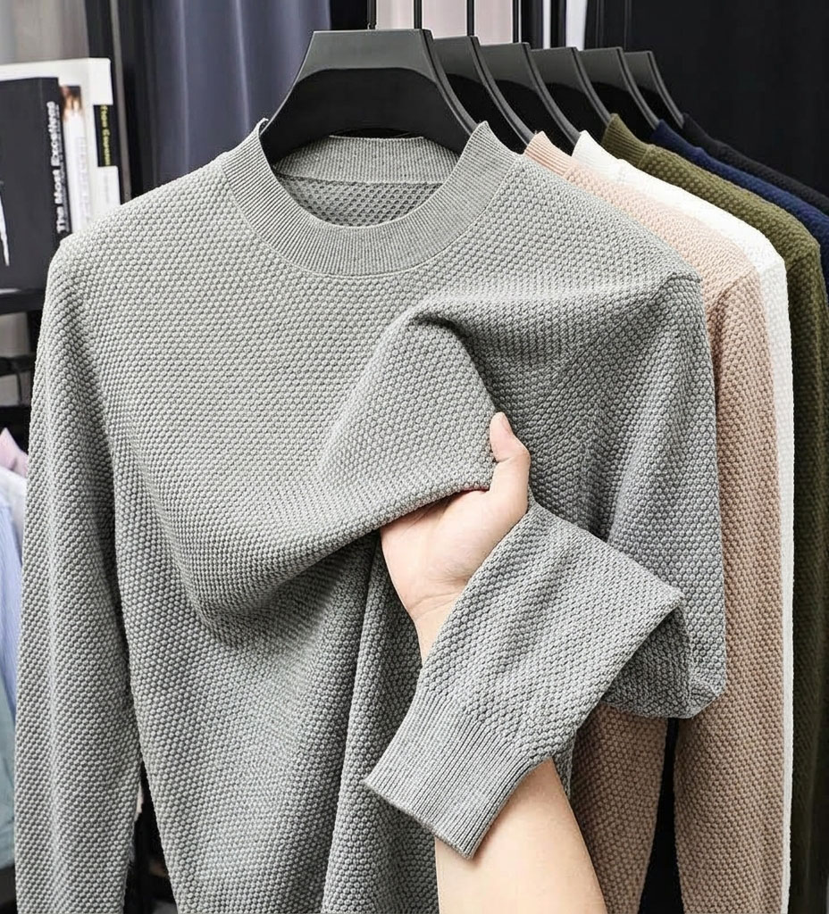 ⏰2026 HOT SALE💥 Men's Casual Comfortable Solid Waffle Shirt