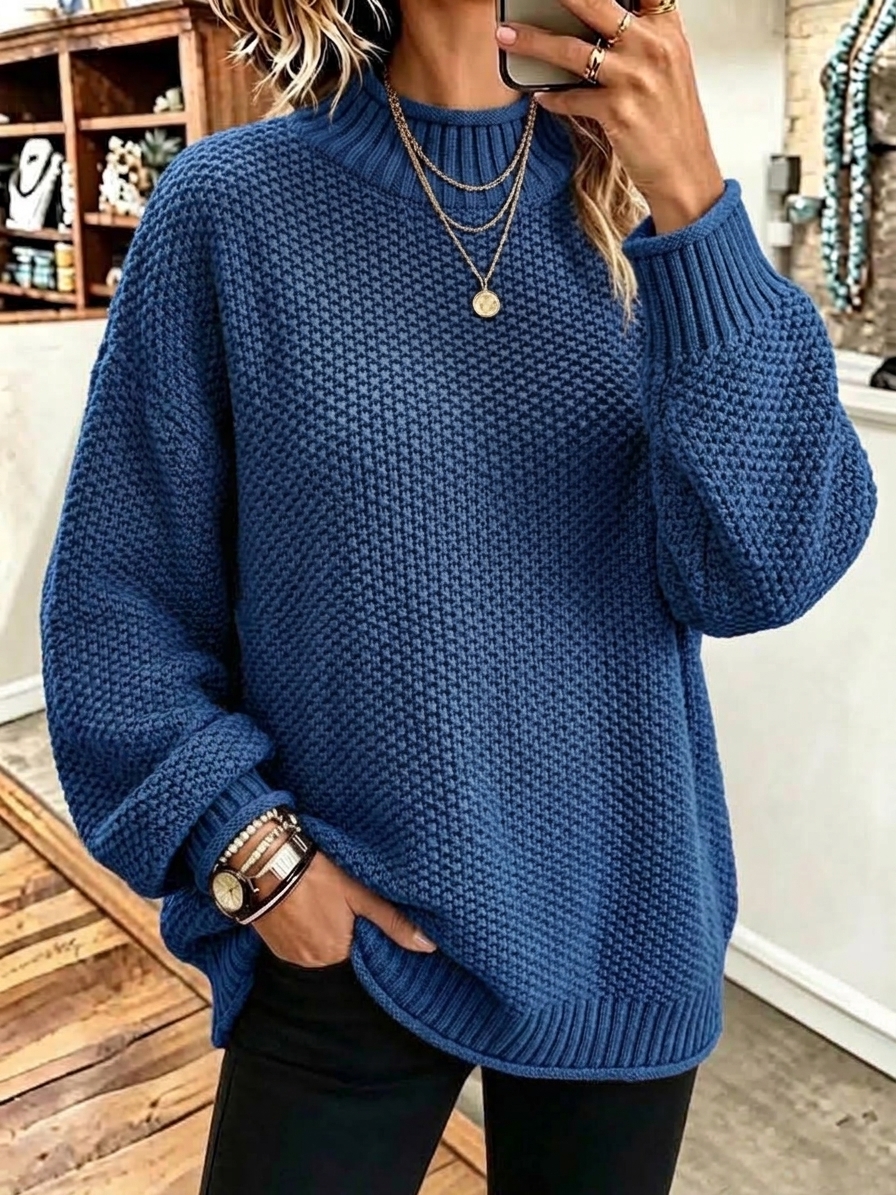 CLEARANCE SALE🔥 Turtleneck Three-dimensional Diamond Knitted Cashmere Sweater