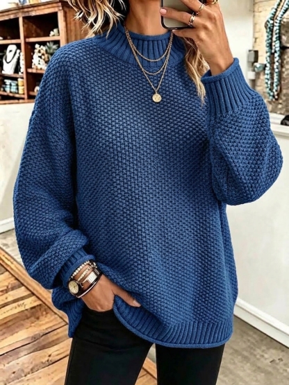 CLEARANCE SALE🔥 Turtleneck Three-dimensional Diamond Knitted Cashmere Sweater