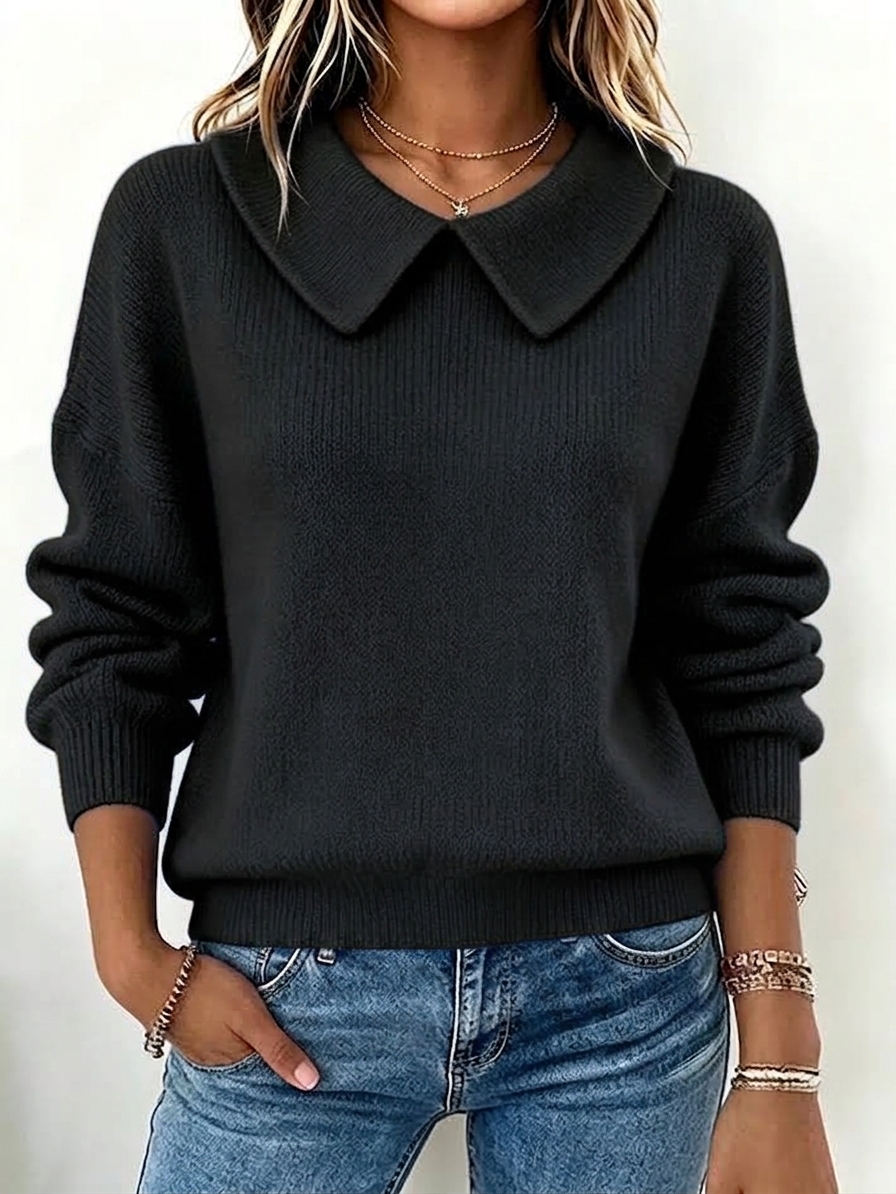 Chic Royal Blue Peter Pan Collar Sweater